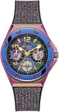  Shop Authentic Guess Multifunction Analog Purple Dial Black Rubber Strap Watch For Women - GW0620L4 - Luxxuri