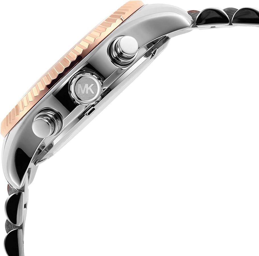  Shop Authentic Michael Kors Lexington Chronograph Rose Gold Dial Two Tone Steel Strap Watch For Women - MK7219 - Luxxuri