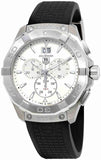  Shop Authentic Tag Heuer Aquaracer Chronograph White Dial Black Rubber Strap Watch for Men - CAY1111.FT6041 - Luxxuri