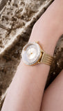  Shop Authentic Guess Soiree Diamonds Gold Dial Gold Mesh Bracelet Watch for Women - GW0402L2 - Luxxuri