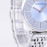  Shop Authentic Emporio Armani Gianni T-Bar Quartz Blue Dial Silver Steel Strap Watch For Women - AR11594 - Luxxuri