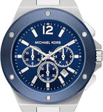  Shop Authentic Michael Kors Lennox Chronograph Blue Dial Silver Steel Strap Watch For Men - MK8938 - Luxxuri