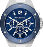  Shop Authentic Michael Kors Lennox Chronograph Blue Dial Silver Steel Strap Watch For Men - MK8938 - Luxxuri