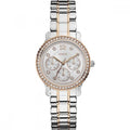  Shop Authentic Guess Enchanting Diamonds Silver Dial Two Tone Steel Strap Watch for Women - W0305L3 - Luxxuri