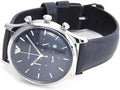  Shop Authentic Emporio Armani Lambda Chronograph Blue Dial Blue Leather Strap Watch For Men - AR11018 - Luxxuri