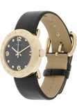  Shop Authentic Marc Jacobs Amy Black Dial Black Leather Strap Watch for Women - MBM1154 - Luxxuri