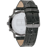  Shop Authentic Tommy Hilfiger Evan Black Dial Black Leather Strap Watch for Men - 1710395 - Luxxuri