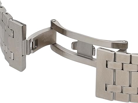  Shop Authentic Gucci 25H Quartz Blue Dial Silver Steel Strap Unisex Watch - YA163408 - Luxxuri