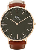  Shop Authentic Daniel Wellington Classic St Mawes Black Dial Brown Leather Strap Watch For Men - DW00100124 - Luxxuri