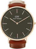  Shop Authentic Daniel Wellington Classic St Mawes Black Dial Brown Leather Strap Watch For Men - DW00100124 - Luxxuri