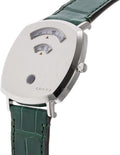  Shop Authentic Gucci Grip Quartz Silver Dial Green Leather Strap Watch For Women - YA157414 - Luxxuri