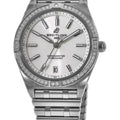  Shop Authentic Breitling Chronomat Automatic 36 Diamonds White Dial Silver Steel Strap Watch for Women - A10380591A1A1 - Luxxuri