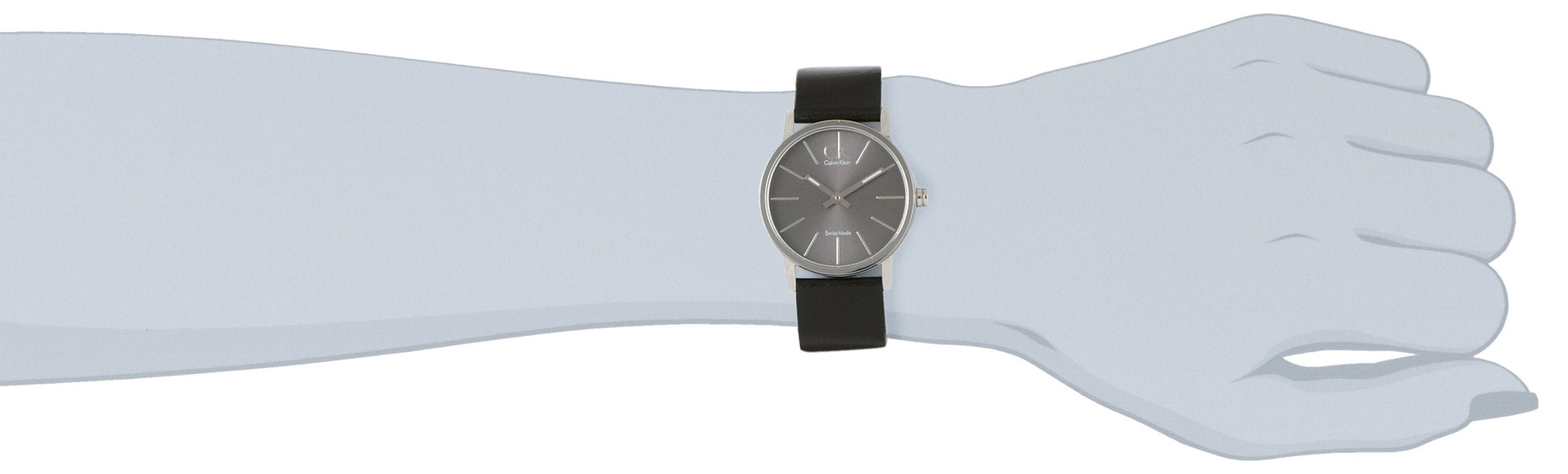  Shop Authentic Calvin Klein Minimal Black Dial Black Leather Strap Watch for Women - K7622107 - Luxxuri