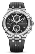 Shop Authentic Maurice Lacroix Aikon Chronograph Black Dial Black Leather Strap Watch for Men - AI1018-SS001-330-2 - Luxxuri