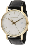  Shop Authentic Calvin Klein City Silver Dial Black Leather Strap Watch for Men - K2G21520 - Luxxuri