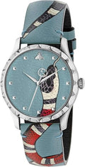  Shop Authentic Gucci G Timeless Quartz Blue Dial Blue Leather Strap Watch For Men - YA1264080 - Luxxuri