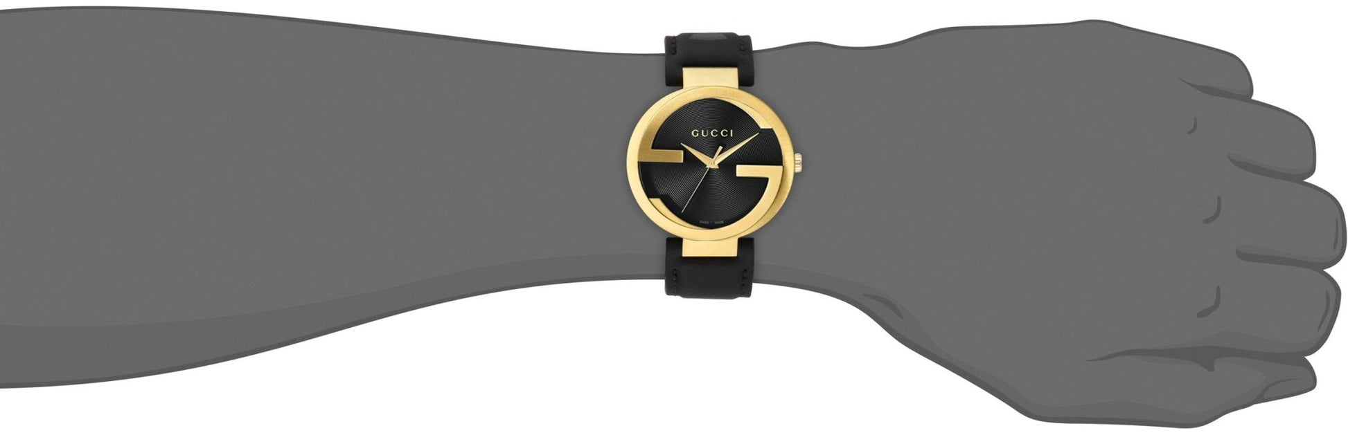  Shop Authentic Gucci Interlocking Special Edition Grammy Black Dial Black Leather Strap Watch For Men - YA133208 - Luxxuri