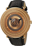  Shop Authentic Versace V Metal Icon Black Dial Black Leather Strap Watch For Men - VQL020015 - Luxxuri