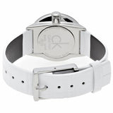  Shop Authentic Calvin Klein Accent Silver Dial White Leather Strap Watch for Women - K2Y231K6 - Luxxuri