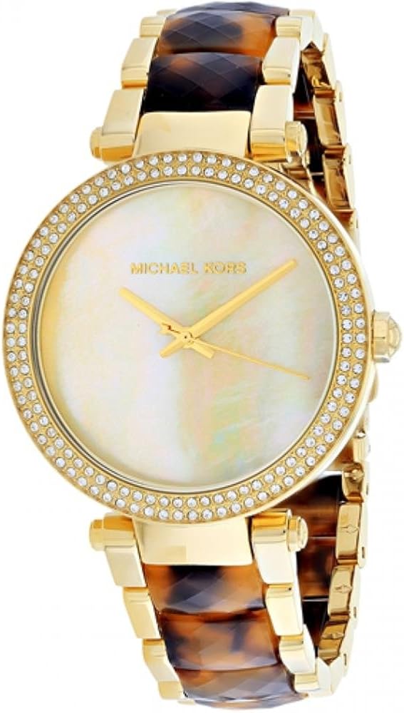  Shop Authentic Michael Kors Parker Mother Of Pearl White Dial Two Tone Steel Strap Watch For Women - MK6518 - Luxxuri