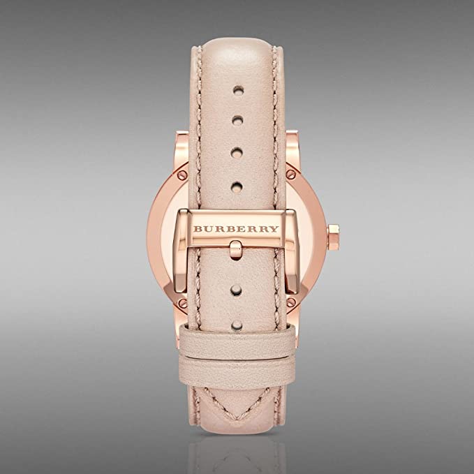 Shop Authentic Burberry The City Diamonds Beige Dial Beige Leather Strap Watch for Women - BU9131 - Luxxuri