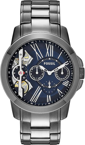  Shop Authentic Fossil Grant Twist Multifunction Blue Dial Grey Steel Strap Watch for Men - ME1146 - Luxxuri