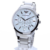  Shop Authentic Emporio Armani Renato Chronograph Cream Dial Silver Steel Strap Watch For Men - AR2458 - Luxxuri