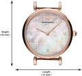  Shop Authentic Emporio Armani Gianni T Bar Quartz Mother of Pearl Dial Rose Gold Steel Strap Watch For Women - AR11385 - Luxxuri