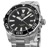  Shop Authentic Tag Heuer Aquaracer Black Dial Silver Steel Strap Watch for Men - WAY111A.BA0928 - Luxxuri
