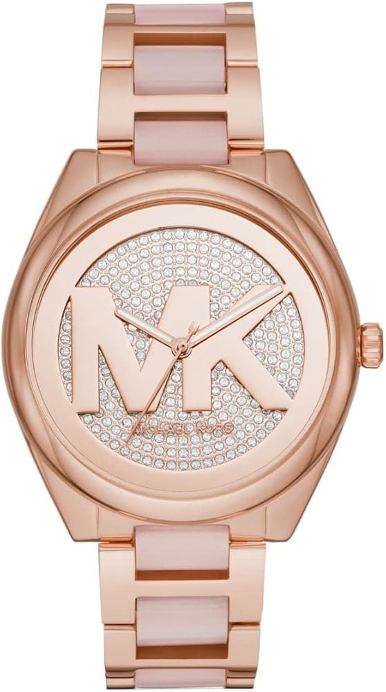  Shop Authentic Michael Kors Janelle Three Hand Rose Gold Dial Two Tone Steel Strap Watch For Women - MK7089 - Luxxuri
