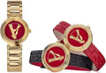  Shop Authentic Versace Virtus Mini Quartz Red Dial Gold Steel Strap Watch For Women - VET300321 - Luxxuri