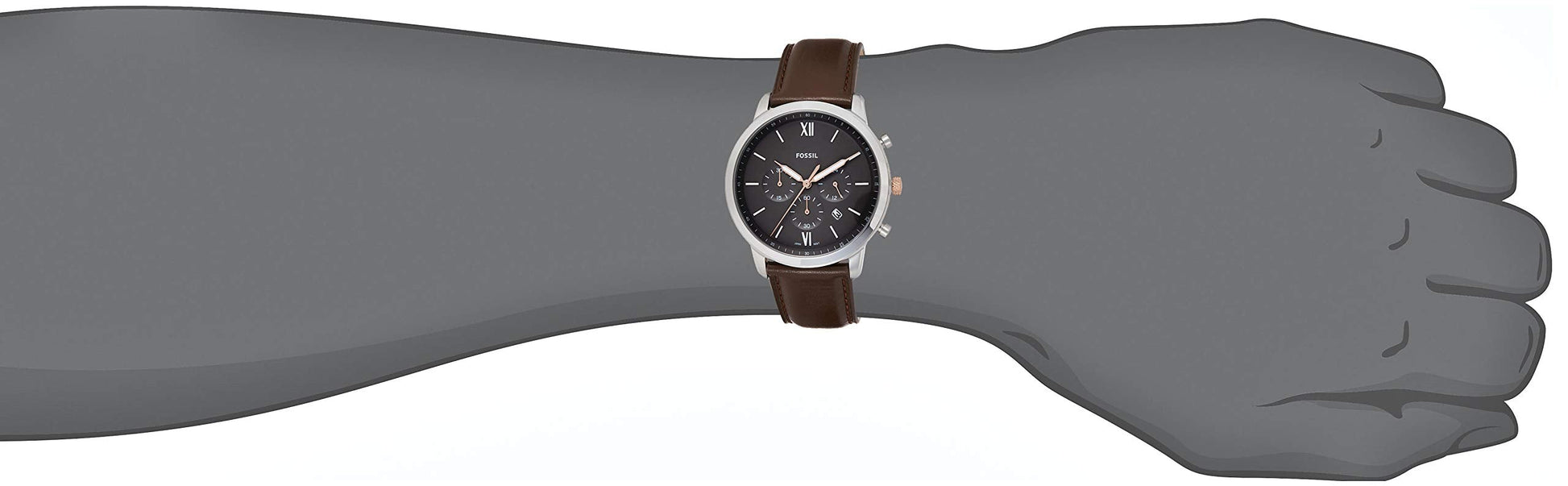 Shop Authentic Fossil Neutra Chronograph Black Dial Brown Leather Strap Watch for Men - FS5408 - Luxxuri
