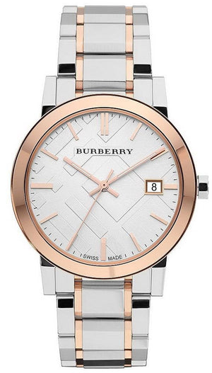  Shop Authentic Burberry The City White Dial Two Tone Steel Strap Watch for Women - BU9006 - Luxxuri