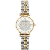  Shop Authentic Emporio Armani Gianni T Bar White Dial Two Tone Steel Strap Watch For Women - AR8031 - Luxxuri