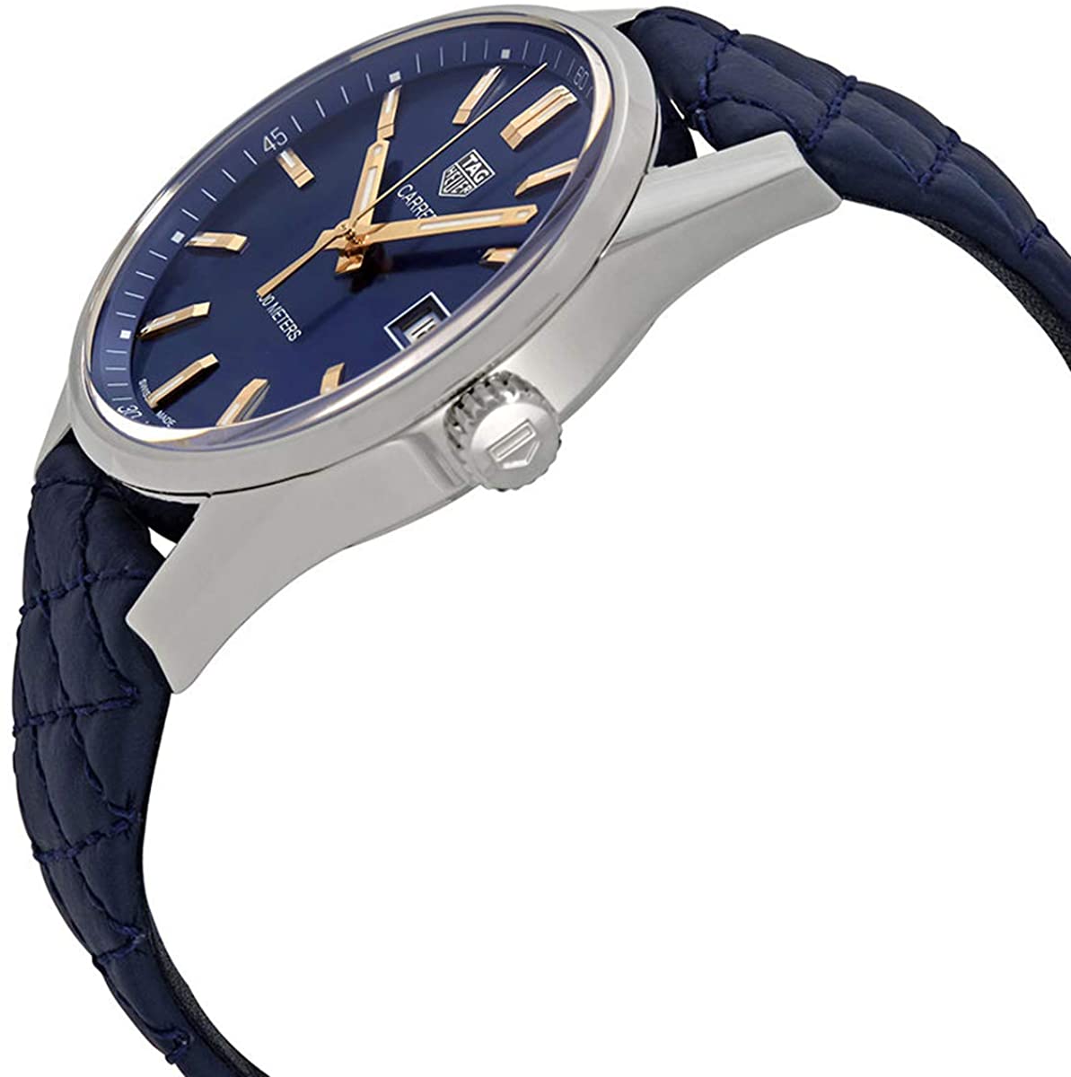  Shop Authentic Tag Heuer Carrera Quartz Blue Dial Blue Calfskin Leather Strap Watch for Women - WAR1112.FC6391 - Luxxuri