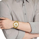  Shop Authentic Versace Palazzo Empire White Dial Gold Steel Strap Watch for Men - VERD00318 - Luxxuri