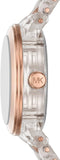  Shop Authentic Michael Kors Runway Analog Crystals Rose Gold Dial Two Tone Steel Strap Watch for Women - MK7355 - Luxxuri