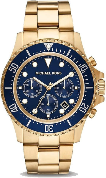  Shop Authentic Michael Kors Everest Chronograph Blue Dial Two Tone Steel Strap Watch For Men - MK8978 - Luxxuri