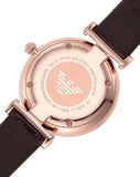  Shop Authentic Emporio Armani Gianni T-Bar Silver Dial Brown Leather Strap Watch For Women - AR11269 - Luxxuri
