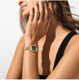  Shop Authentic Michael Kors Lexington Pave Three-Hand Green Dial Gold Steel Strap Watch for Women - MK4842 - Luxxuri