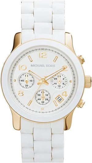  Shop Authentic Michael Kors Runway White Dial White Steel Strap Watch for Women - MK5145 - Luxxuri