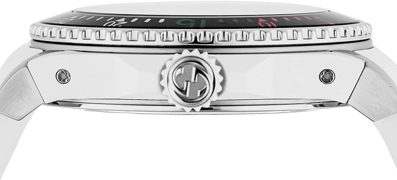 Shop Authentic Gucci Dive Quartz White Dial White Rubber Strap Watch For Men - YA136330 - Luxxuri