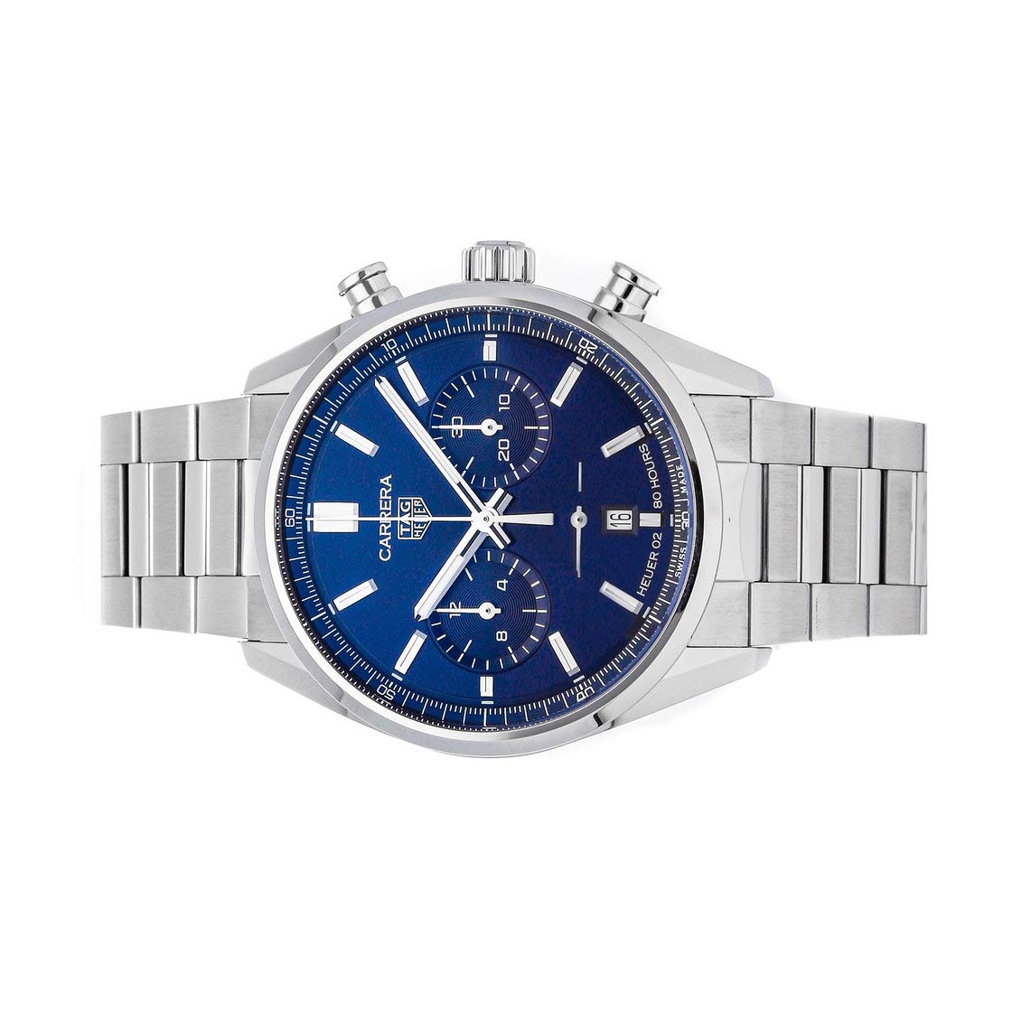  Shop Authentic Tag Heuer Carrera Chronograph Blue Dial Silver Steel Strap Watch for Men - CBN2011.BA0642 - Luxxuri
