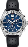 Tag Heuer Formula 1 Chronograph Blue Dial Black Rubber Strap Watch for Men - CAZ101K.FT8024