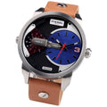  Shop Authentic Diesel Mini Daddy Blue & Black Dial Brown Leather Strap Watch For Men - DZ7308 - Luxxuri