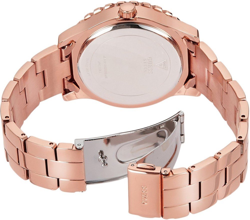  Shop Authentic Guess Mini Surprise Analog Silver Dial Rose Gold Steel Strap Watch For Women - W0623L2 - Luxxuri