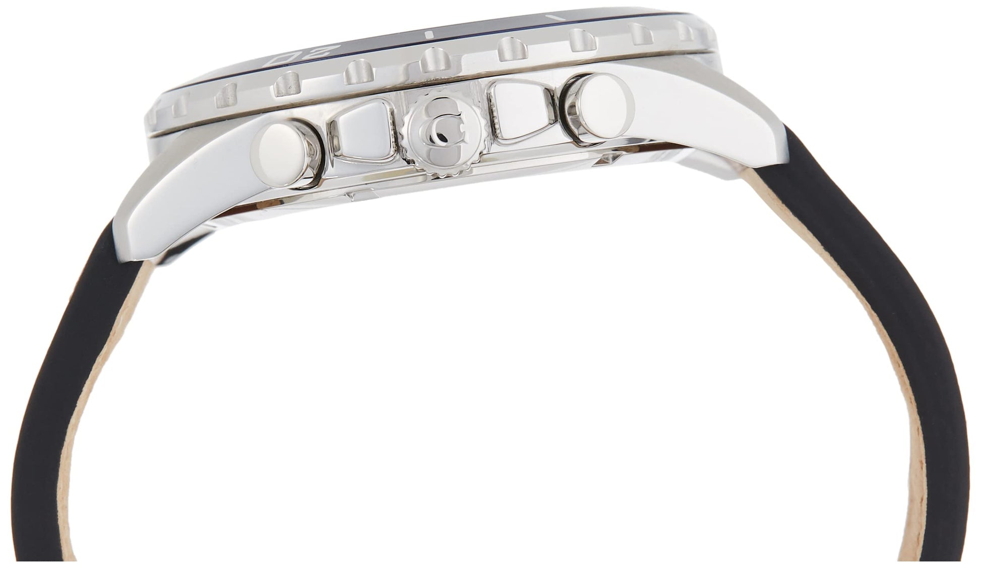 Coach Kent Chronograph Blue Dial Brown Leather Strap Watch for Men - 14602560