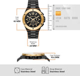  Shop Authentic Michael Kors Lennox Chronograph Black Dial Black Steel Strap Watch For Men - MK8941 - Luxxuri