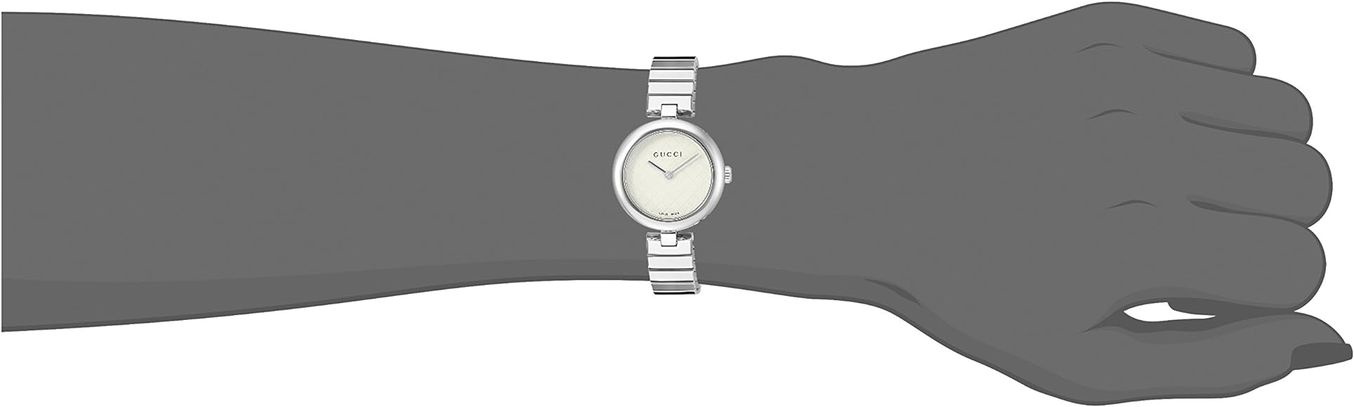  Shop Authentic Gucci Diamantissima Quartz White Dial Silver Steel Strap Watch For Women - YA141402 - Luxxuri