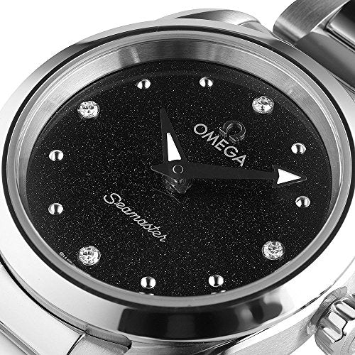  Shop Authentic Omega Seamaster Aqua Terra Quartz Diamond Black Dial Silver Steel Strap Watch for Women - 220.10.28.60.51.001 - Luxxuri
